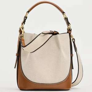 New luxury PU leather <b>crossbody</b> <b>bag</b> for women, drawstring bucket <b>bag</b>, handheld handbag - Product Image 3