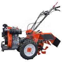 Motoculteur rotatif 4 roues 11 CV pour jardin et verger - Moteur diesel 7 CV 9 CV 13 CV - Équipement agricole
