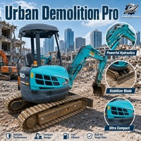 Excavatrice sur chenilles Kobelco30SR d'occasion, 3 tonnes, Japon, système hydraulique complet, faible taux de défaillance, livraison rapide, expédition mondiale