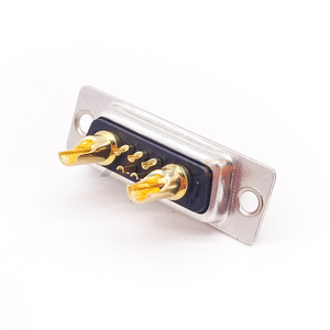 ขั้วต่อ D-Sub Combo 7W2 แบบตัวเมีย ชนิดบัดกรีตรง รองรับกระแสไฟสูง 40A แบบหน้าสัมผัสผสม - Product Image 2