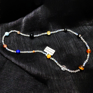 Bracelet <span class=keywords><strong>et</strong></span> collier extensibles 2-en-1 en <span class=keywords><strong>labradorite</strong></span> naturelle <span class=keywords><strong>et</strong></span> cristaux mélangés, bijoux multi-usages en pierres précieuses - Product Image 5
