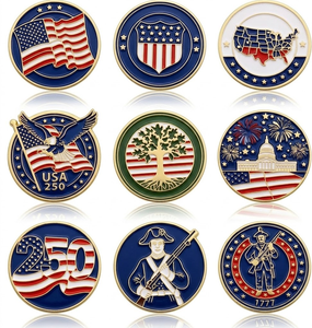Pins de esmalte suave de diseño, insignias de botón, accesorios para el Día de la Unidad Nacional de Julio, recuerdos de fiesta, para ropa y sombreros, venta al por mayor - Product Image 1