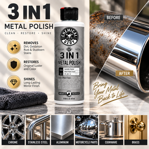 Limpiador y restaurador de metales 3 en 1 para cromo, acero inoxidable y aluminio, elimina la oxidación y el deslustre y restaura el brillo de espejo. - Product Image 4