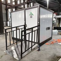 Toilettes portables de luxe conformes ADA, structure en acier, sanitaires mobiles, conteneurs chimiques, maisons préfabriquées