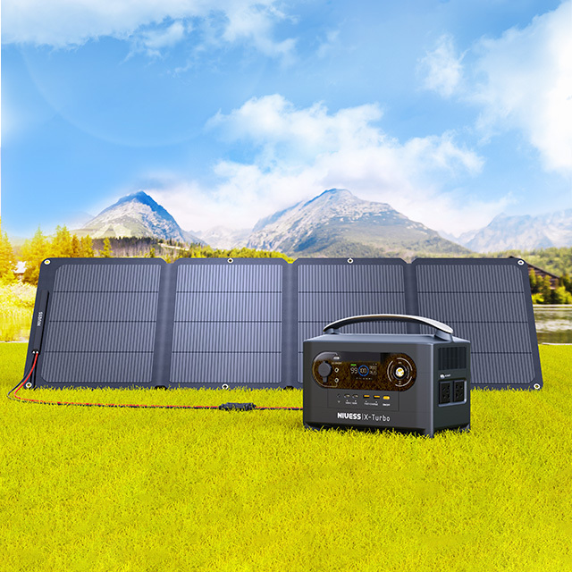 App-Controlled Supported Off-Grid Power 700W Lithium-Ion Battery Powered Portable Power Station Solar Generator