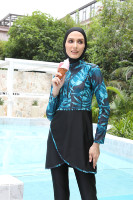 Nouveau Hijab musulman Burkinis maillot de bain vêtements modestes islamique arabe femmes filles séparé 3 pièces maillot de bain musulman maillot de bain