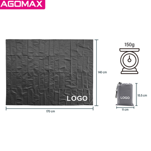 Custom Printed Folding Lightweight Black 210T Polyester <b>Picnic</b> <b>Blanket</b> Pocket <b>Picnic</b> Mat - Product Image 2