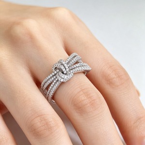 Anello con Fiocco per Donne, Accessorio da Dito alla Moda per Uso Quotidiano - Product Image 4