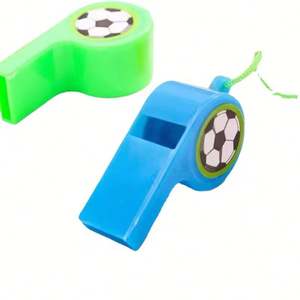 Sifflet d'arbitre de football en plastique en gros avec cordon - Couleurs vives, fourniture promotionnelle, équipement sportif de football en vrac - Product Image 5