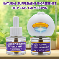 Diffuseur de phéromones apaisantes pour chats, kit inodore à brancher, design canard, 3 recharges, soulagement du stress et de l'anxiété, anti-griffures, anti-marquage urinaire, anti-cachette