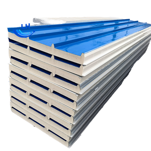 Paneles de pared sándwich de Metal insonorizado para congelador impermeable de poliuretano EPS con <span class=keywords><strong>aislamiento</strong></span> ignífugo Pir Pu 75mm para cámara frigorífica - Product Image 3