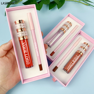Maquillaje Matte Liquid Lipstick Set Haz tu propio logotipo Pink Nude Clear Lip Gloss Lip Liner Combos Set Lip Gloss Set <span class=keywords><strong>Kit</strong></span> - Product Image 1