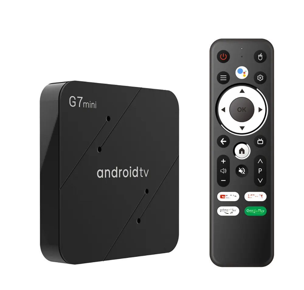 G7 kotak tv prosesor S905W2 video online 4K / 2K ATV box mini android 11 dual band wifi BT5.0 set-top box dengan asisten suara