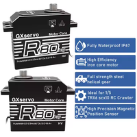 Servo Gx étanche 80KG, moteur à engrenages hélicoïdaux en acier pleine force, micro-moteur à noyau de fer pour servo RC UAV à l'échelle 1/5