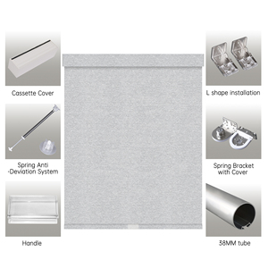 Persianas Enrollables Inalámbricas Personalizadas SAMADHI, Cortina de Protección Solar de Diseño Moderno, Poliéster Liso para Ventanas de Hogar y Oficina - Product Image 5