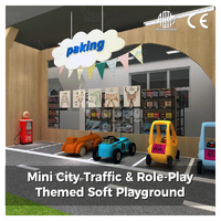 Aire de jeux souple à thème pour enfants, mini-ville de circulation, jeu de rôle éducatif, non toxique, certifié ASTM, en plastique durable et sûr