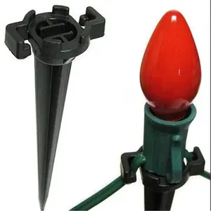 Durable ABS C7 and C9 Christmas Light Stakes 4.5 In All-In-One Light Clips for outdoor Interior Holiday Decorating