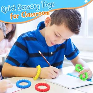 シリコンテクスチャブレスレット 落ち着く 自閉症対策 静かなフィジェットおもちゃ テクスチャ不安解消 静かなおもちゃ クリスマスプレゼント 子供向け - Product Image 6