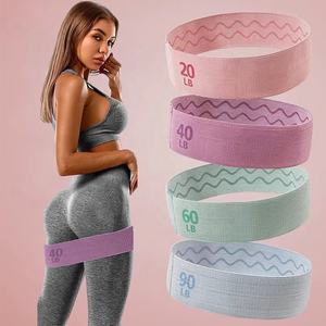 Bandas <span class=keywords><strong>de</strong></span> Resistencia <span class=keywords><strong>de</strong></span> Tela Antideslizantes para Ejercicio, 4 Niveles, Bandas para Cadera <span class=keywords><strong>y</strong></span> Glúteos para Fitness en Casa, Entrenamiento, Gimnasio, Yoga, Pilates - Product Image 2