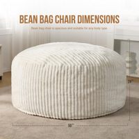 Grand fauteuil paresseux géant et moelleux, pouf sac de rangement, avec logo personnalisé, rembourrage inclus et housse lavable pour adultes
