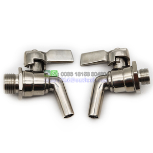 Robinet à bille fileté mâle en acier inoxydable <span class=keywords><strong>3</strong></span>/<span class=keywords><strong>8</strong></span> 1/2 <span class=keywords><strong>3</strong></span>/4 1 pouce avec bec verseur pour conteneur alimentaire - Product Image 5