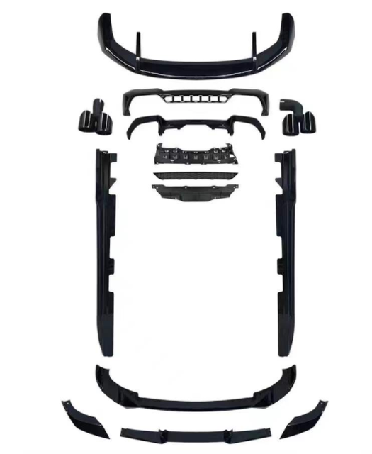 X3 G01 MP Glossy Black Front Lip Rear Diffuser with Exhaust Tips  for X3 G01lci Spoilers Side Skirt Body Kit for X3 G01