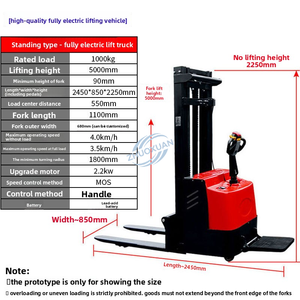 รถยกพาเลทไฟฟ้าแบบยืนขับ ประสิทธิภาพสูง สำหรับคลังสินค้าที่มีการจราจรหนาแน่น ใช้พลังงานจากแบตเตอรี่ตะกั่ว-กรด - Product Image 4