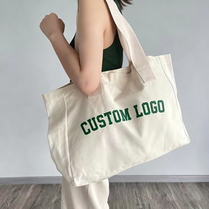 Bolso Tote de Lona de Algodón de Gran Tamaño Gahumi para Compras de Fin de Semana con Logo Personalizado Impreso al Por Mayor - Product Image 2