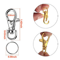 Vente en gros de porte-clés métalliques en alliage de zinc avec pince à gâchette chien pour boucle crochet porte-clés porte-clés plat conception pince à ressort