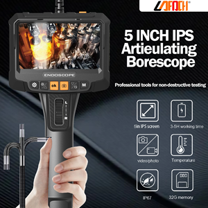 Mới 5 inch 360 ° xoay ống kính kép nội soi 3.9mm IPS Hệ thống thoát nước tốt Ô Tô Công nghiệp borescope kiểm tra máy ảnh CMOS cảm biến - Product Image 3