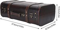 Valise en bois, valise antique portable caisse en bois décoration boîte ornement