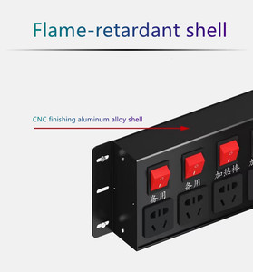 Onafhankelijke Schakelaar Dubbele Rij 8-Positie Zuiver Koper Dikke 1.8M Verlengsnoer Power Strip - Product Image 3