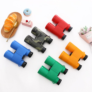 Miniature Double Tube Toy Binoculars 5X Plastic Camouflage Red Blue Green Orange For Kids Nature Exploration - Product Image 2