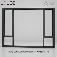 Ventana Abatible y Giratoria de Aluminio de Alta Resistencia, Eficiencia Energética, Rotura Térmica, Perfil 6060-T66, Insonorizada, Baja Emisividad, para Proyectos Personalizados