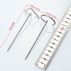 Brochetas <span class=keywords><strong>de</strong></span> Acero Inoxidable <span class=keywords><strong>de</strong></span> 10 cm, Redondas, Triangulares, Verticales, para Barbacoa, para Carne, <span class=keywords><strong>Pollo</strong></span> y <span class=keywords><strong>Verduras</strong></span> - Product Image 4