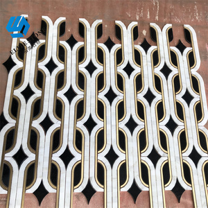 Tùy Chỉnh Lớn Định Dạng Dolomite Sàn Đá Cẩm Thạch Gạch Bằng Tia Nước Cắt Không Thấm Nước Thân Thiện Với Môi Bền Gạch Mosaic Cho Nhà Bếp Thương Mại - Product Image 6