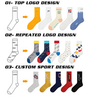 Nouvelle Arrivée Chaussettes Athlétiques Personnalisées Broderie Artistique Motif Personnalisé Respectueuses de la Peau Chaussettes de Sport Personnalisées en Gros