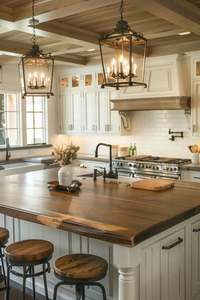 Style britannique en bois Design classique en bois massif personnalisé Crave Gabinetes De Cocina Armrio De Cozinha Cuisine Cabinet Island - Product Image 4