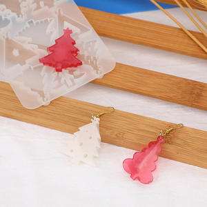 6 أنواع من الأقراط المعلقات قوالب سيليكون عيد الميلاد الجرو الدببة عجلات فيريس مفاتيح الرسم المعلقات قوالب سيليكون - Product Image 2