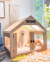 Cage pour animaux de compagnie moderne de luxe, pliable, recyclable, multifonctionnelle, imperméable, toutes saisons, avec balcon amovible, en bois massif