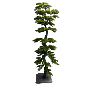 Personalizado 100% hecho a mano interior falso gran bonsái árbol artificial <span class=keywords><strong>rojo</strong></span> verde ciprés pino - Product Image 2