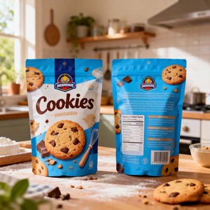 Bolsa de Mylar con Cierre Hermético, Impresa con Diseño OEM, para Té, Dulces, Galletas, Cacao en Polvo, con Muesca de Apertura y Orificio Euro - Product Image 3