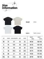 Camiseta para Hombre de 305 g/m², 100% Algodón, Diseño de Logotipo Personalizado, Camisetas Lisas de Alta Calidad, Camiseta Oversize con Hombros Caídos para Hombre