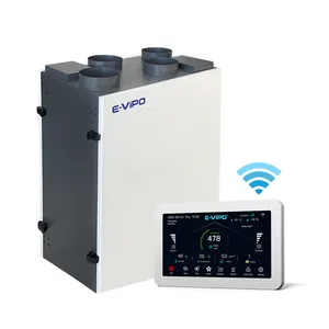 Sistem ventilasi ERV pemulihan energi ECO A + Recuperator udara pemulihan panas Ventilator udara segar