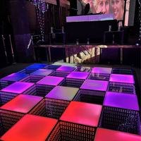 Портативные магнитные 3D LED-плитки для танцпола, соединяющиеся в панели, водонепроницаемые IP65, для свадеб, ночных клубов, вечеринок, мероприятий на открытом воздухе, аренды