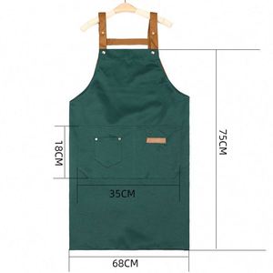 Delantal de Cocina Ajustable Unisex con Logotipo Personalizado, Impermeable y Resistente al Aceite, sin Mangas, para Técnicos de Uñas, Bares, Salones de Belleza y Cafeterías - Product Image 2