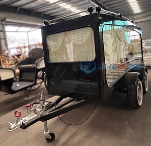 Customized Retro European Style Funeral Coffin Car Funeral Ceremony Coffin Carriage <b>Trailer</b> Non-powered Funeral Hearse - Product Image 6