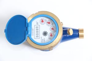 Roue rotative à palettes en laiton personnalisable OEM 15E ~ 50E Protection IP68 R160 Compteur d'eau à jet multiple à cadran sec - Product Image 4