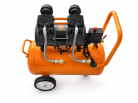 Compresseur d'air silencieux sans huile, portable, mobile, à 2 pistons, à double tête, électrique, pour la peinture, la réparation automobile