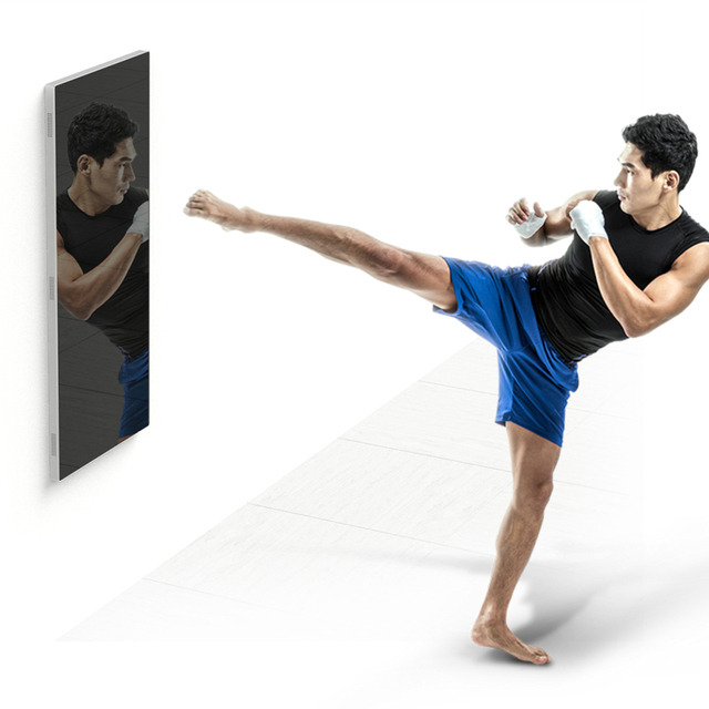 32-65 Inch Wall Mounted Interactive Mirrors Fitness Apps Magic Advertising Display Smart Exercise Mirror